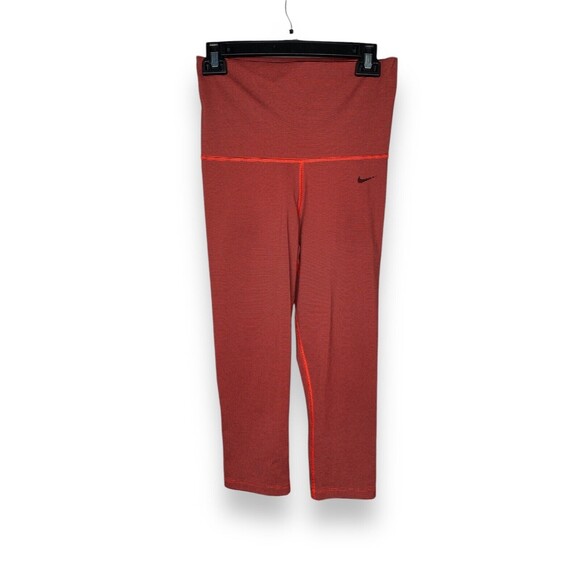 Nike Dri-Fit Womens Striped Legend 2.0 Foldover Capri Leggings XS - Picture 2 of 9